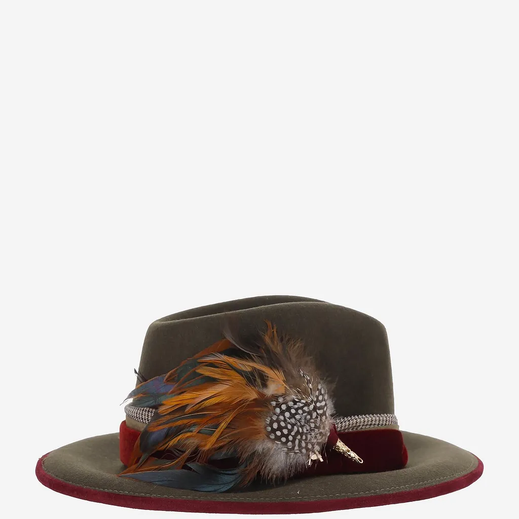 Alexia Alvarez De Toledo Feather Trim Hat