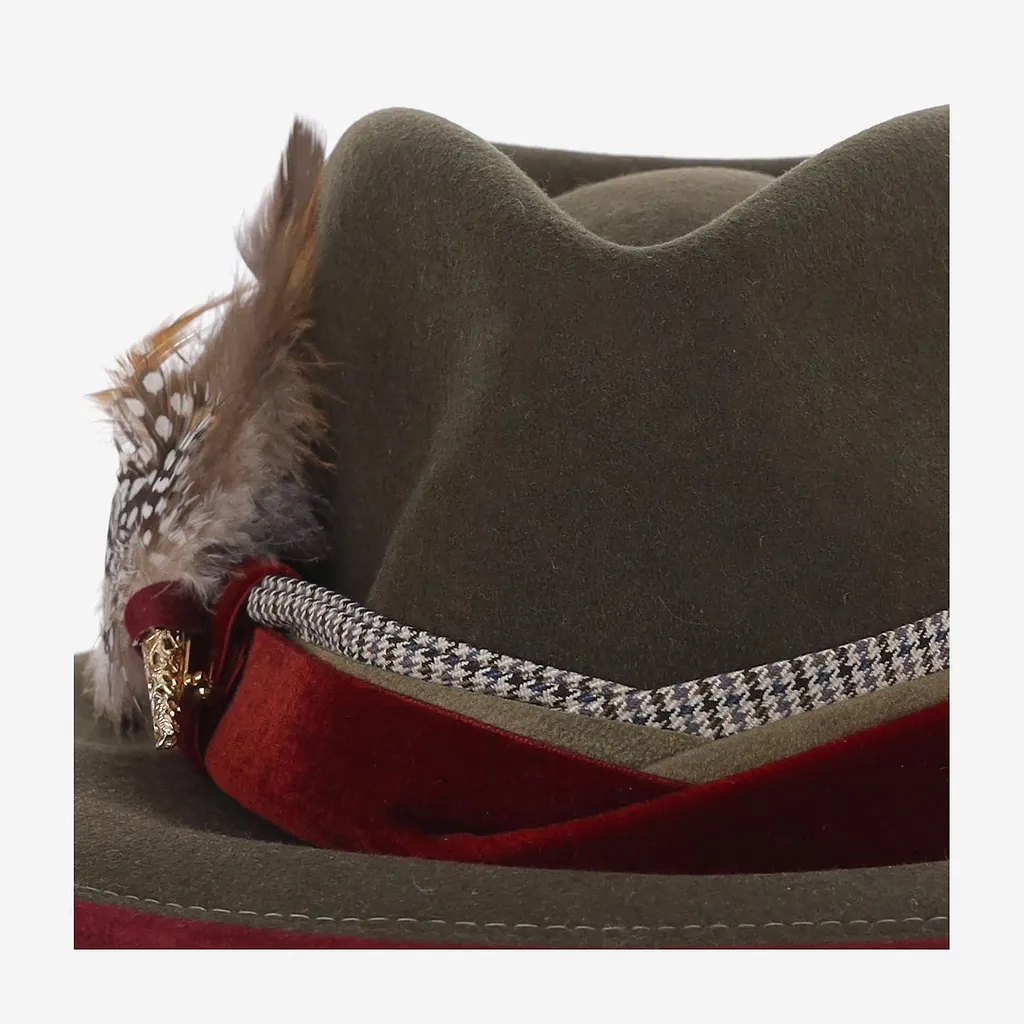 Alexia Alvarez De Toledo Feather Trim Hat