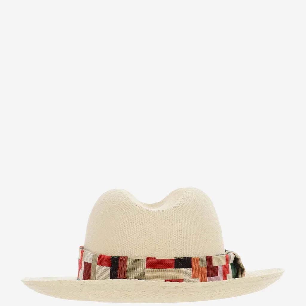 Alexia Alvarez De Toledo Geometric-Band Panama Hat
