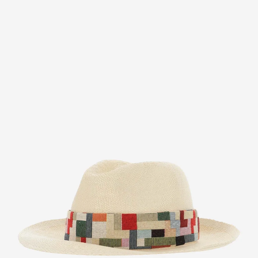 Alexia Alvarez De Toledo Geometric-Band Panama Hat