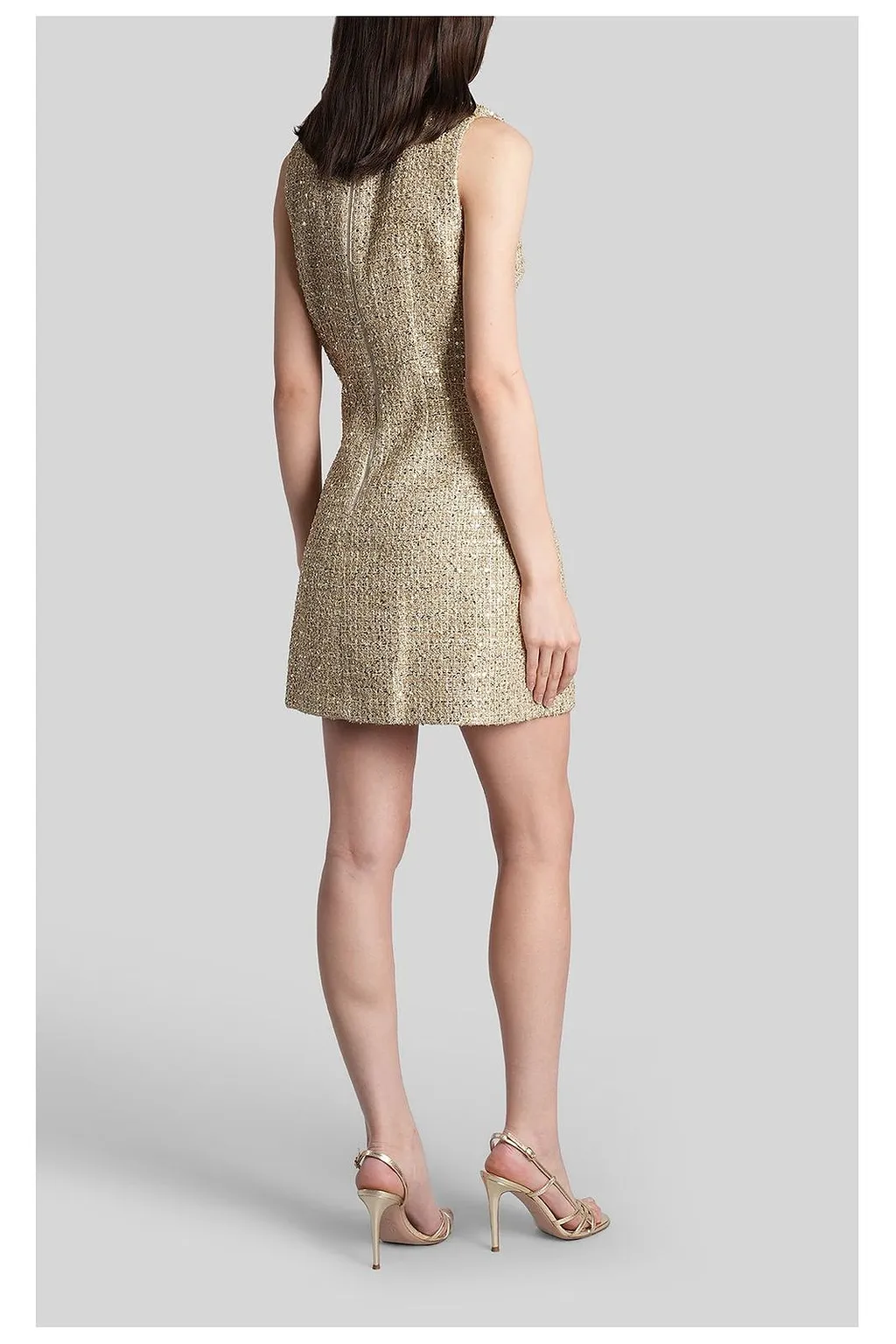 Alice + Olivia Cade Embellished Sleeveless Mini Dress