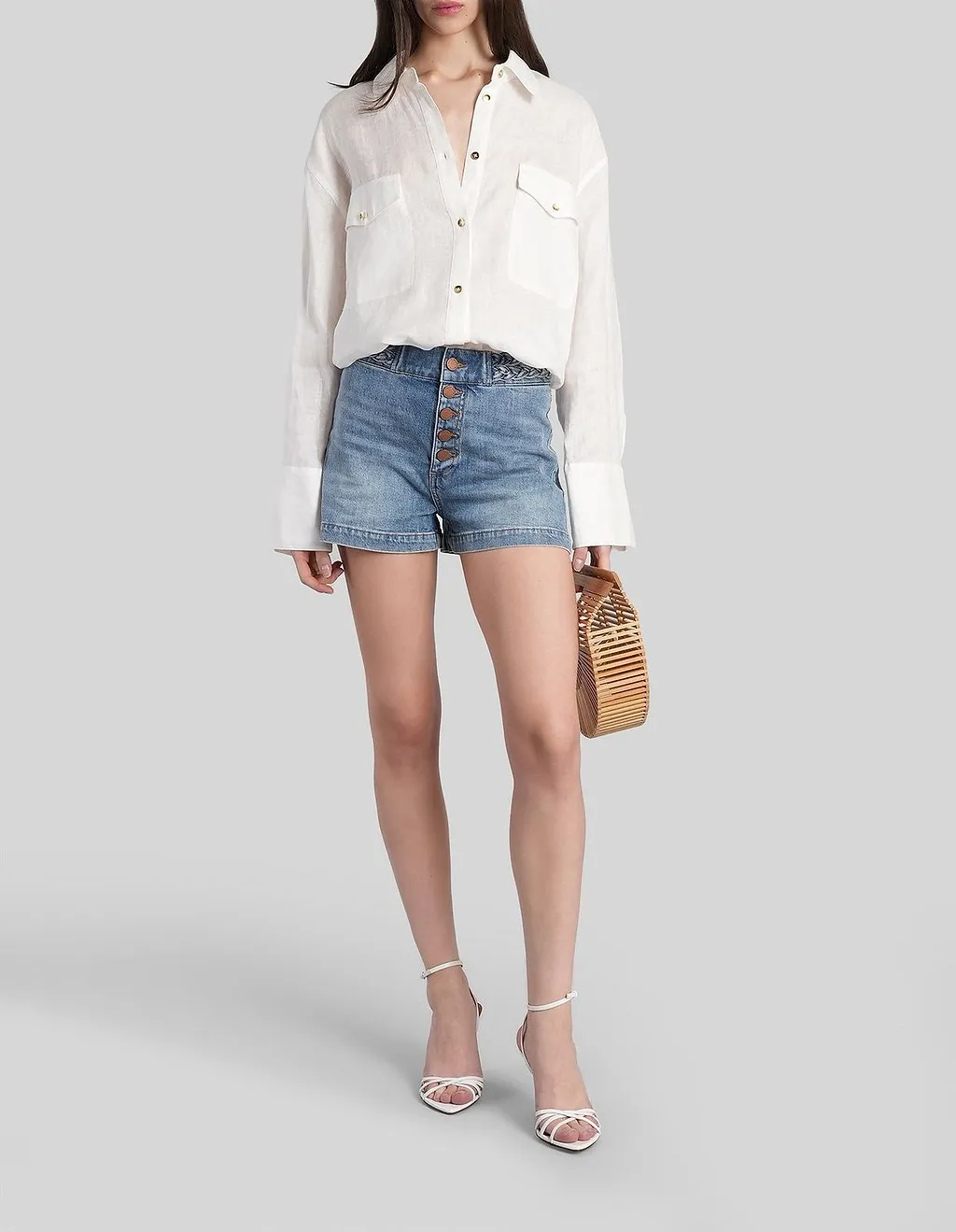 Alice + Olivia Finely Long-Sleeved Shirt