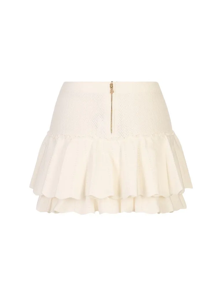 Alice + Olivia Siya Pointelle Skirt