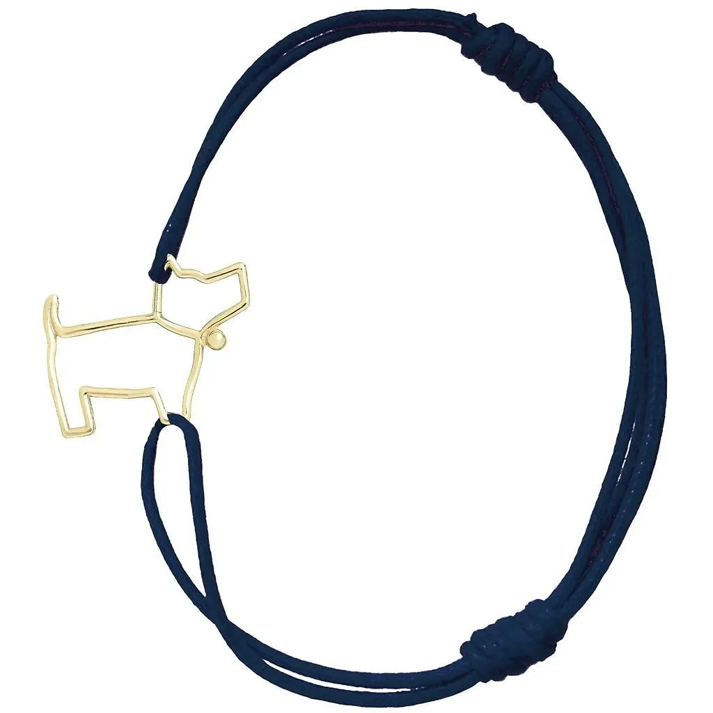 Aliita Dog Charm Cord Bracelet