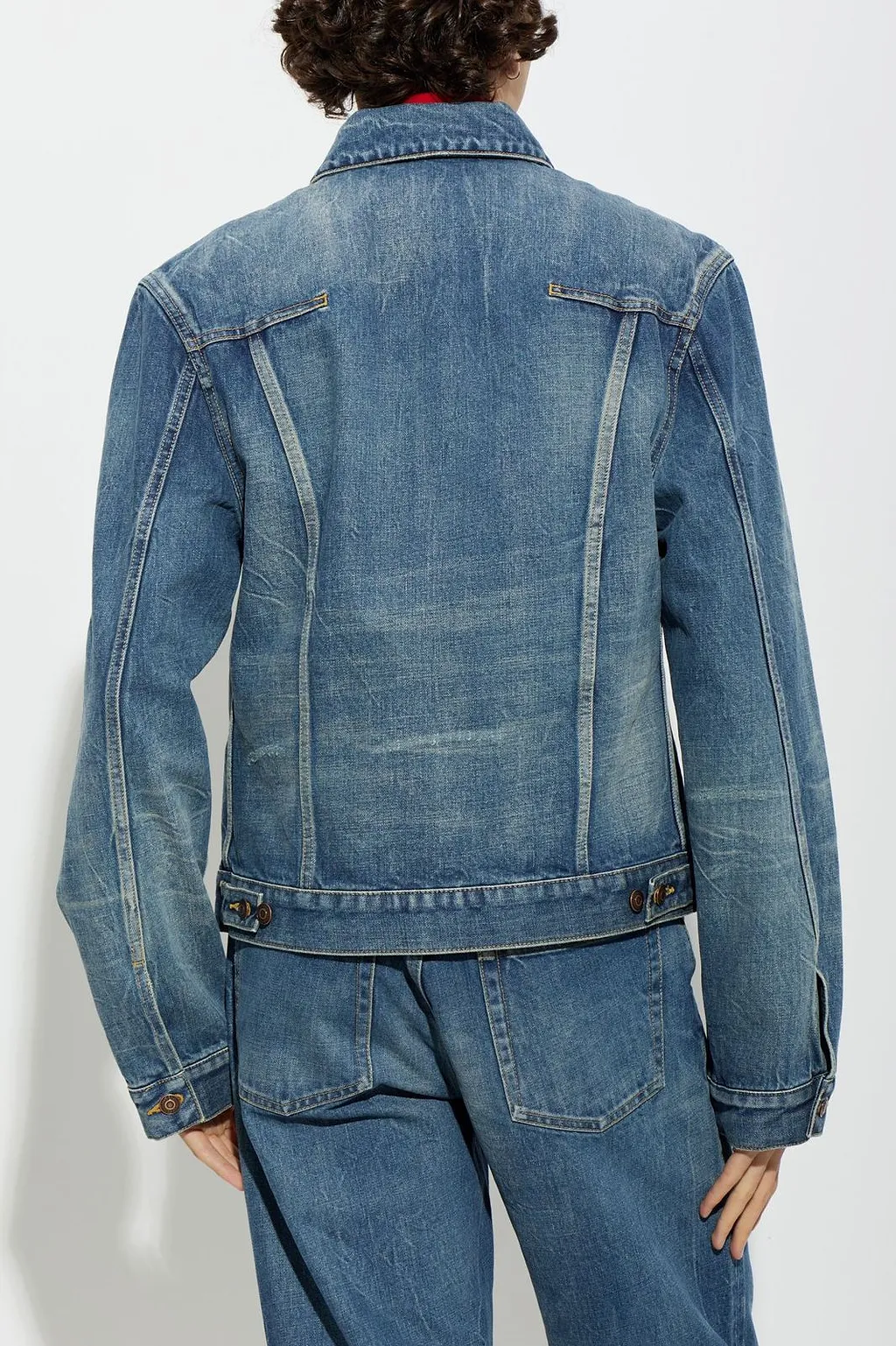 Alexander Mcqueen Faded Panel Denim Jacket