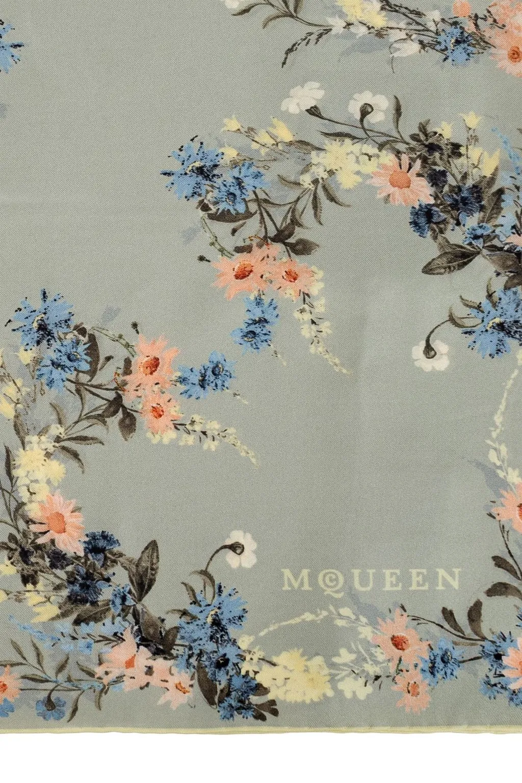 Alexander Mcqueen Floral Print Scarf
