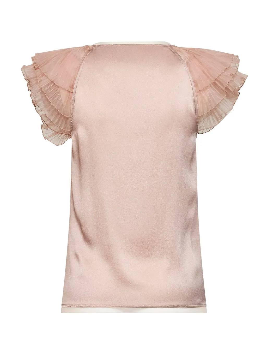 Alina Bow Detail Ruffled Sleeved Top