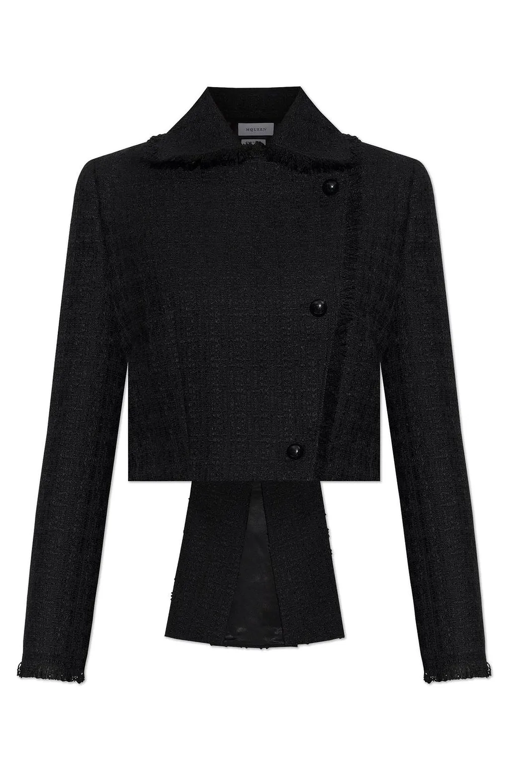 Alexander Mcqueen Frayed Asymmetric Blazer