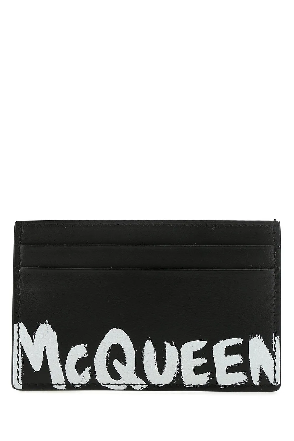 Alexander Mcqueen Graffiti Logo Printed Cardholder