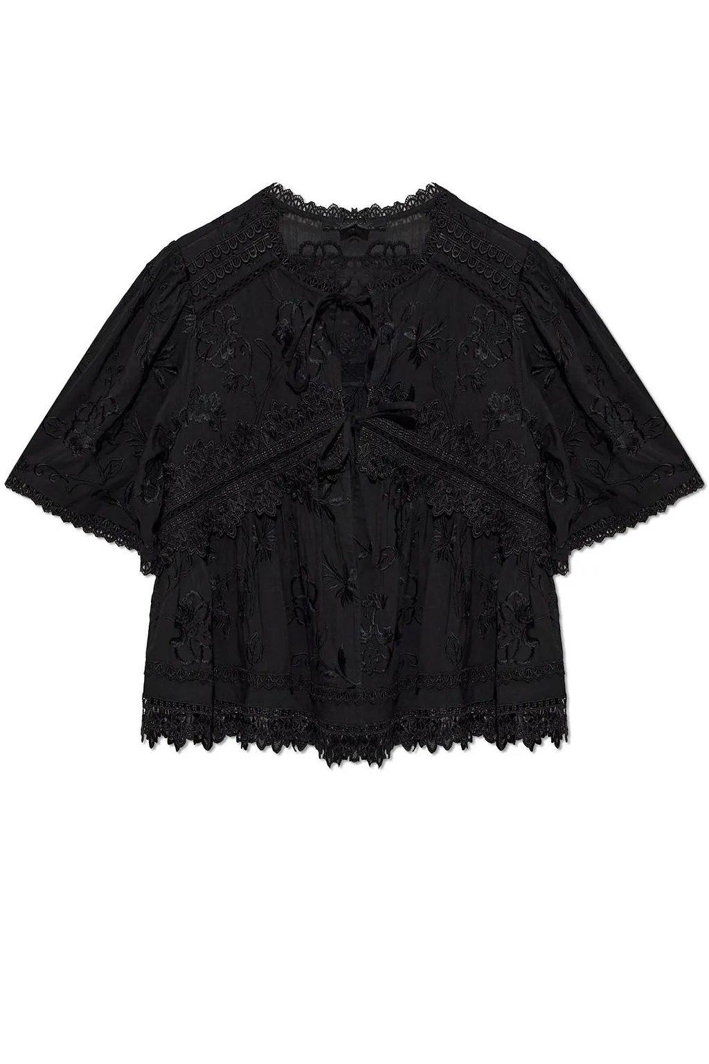 Allsaints Lillith Embroidered Lace Top