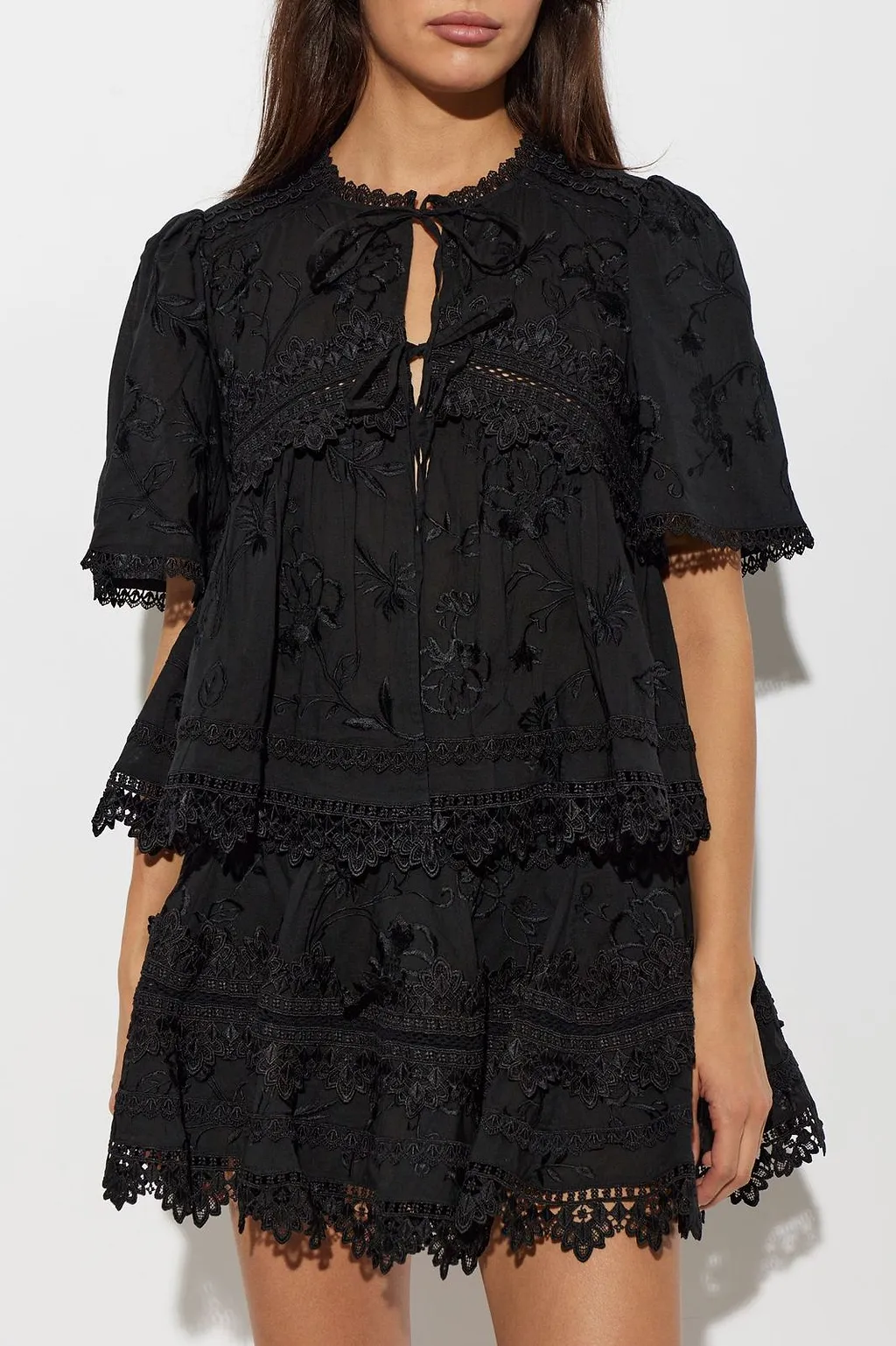 Allsaints Lillith Embroidered Lace Top