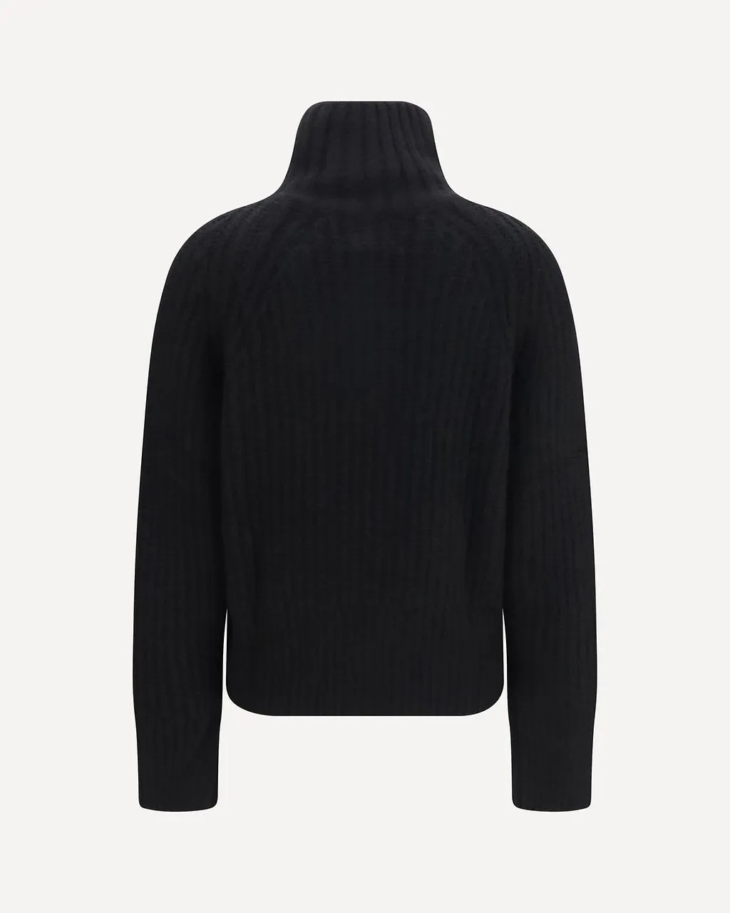 Allude Ribbed Zip Troyer Sweater