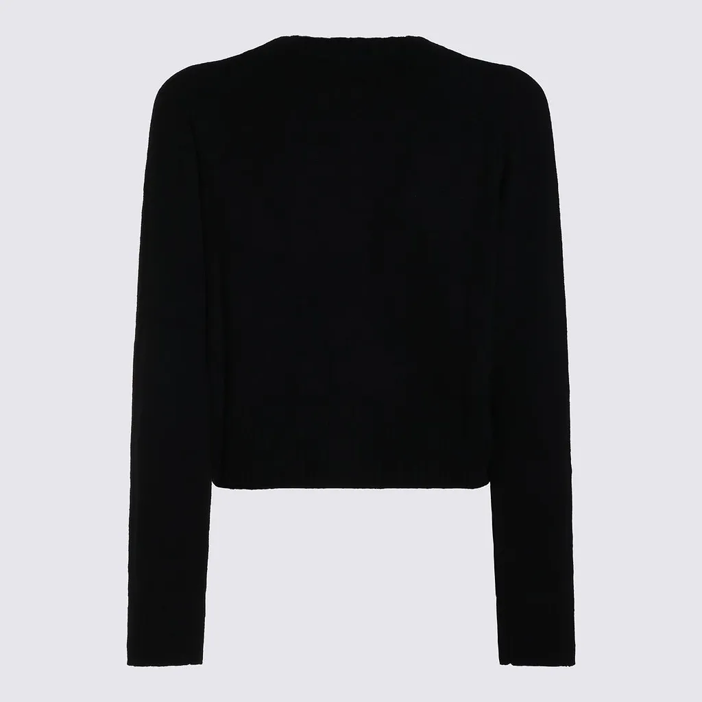 Allude Ribbed V-Neck Cardigan