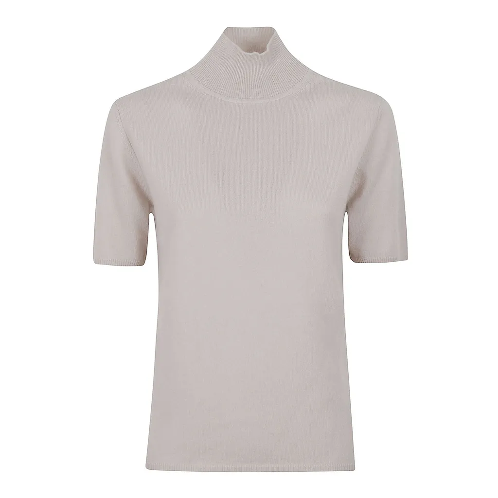 Allude Short-Sleeve Knitted Top