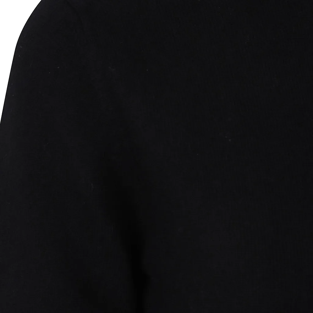 Allude Short-Sleeve Mock-Neck Knitted Top