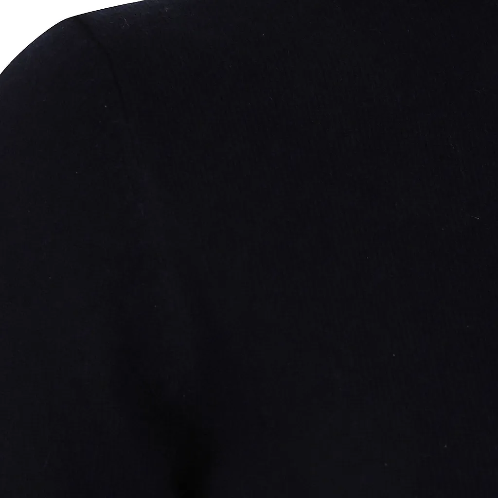 Allude Short-Sleeve Mock-Neck Knitted Top