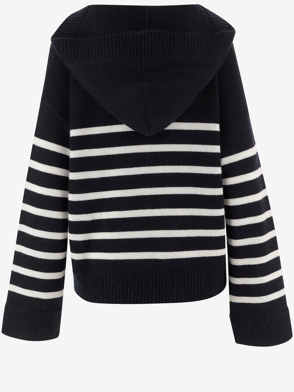 Allude Striped Hooded Sweater