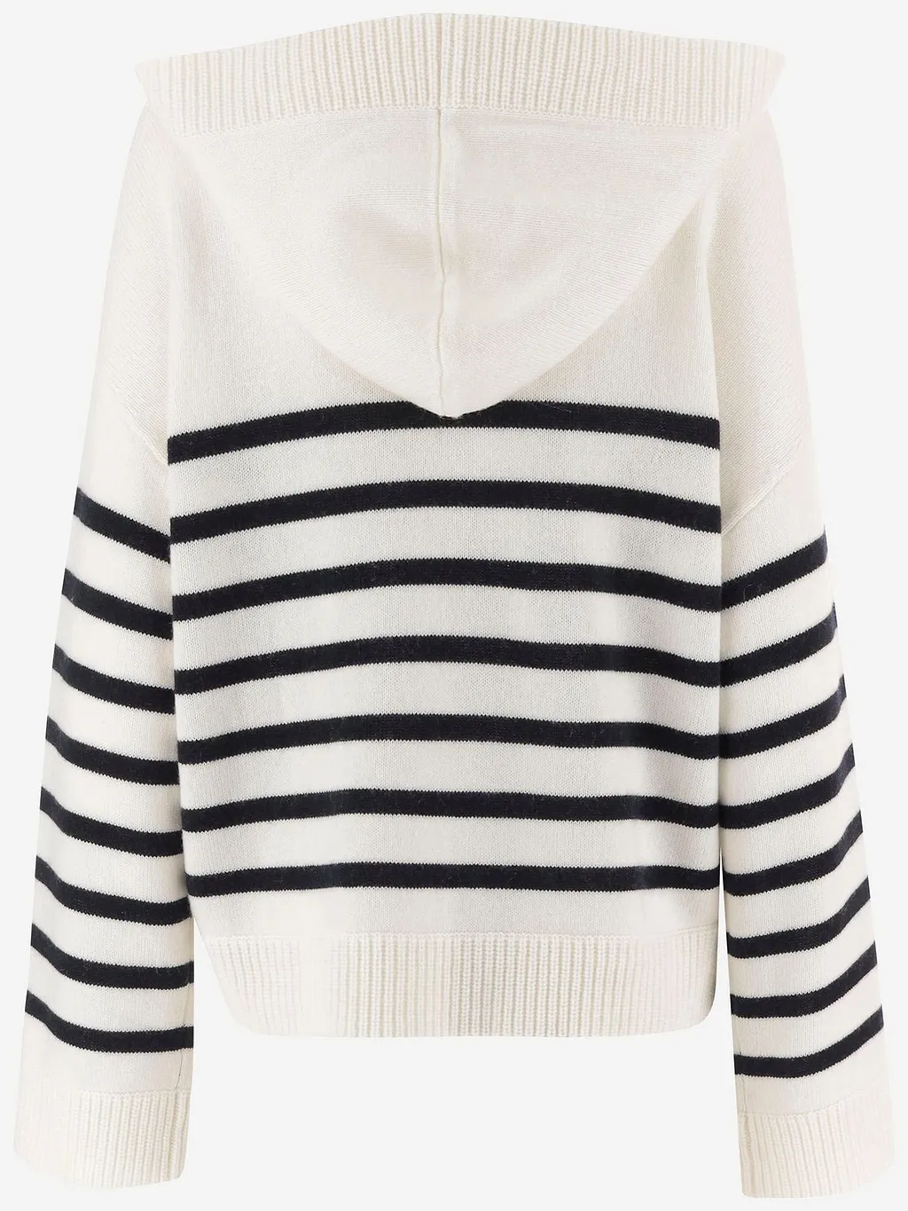 Allude Striped Hooded Sweater