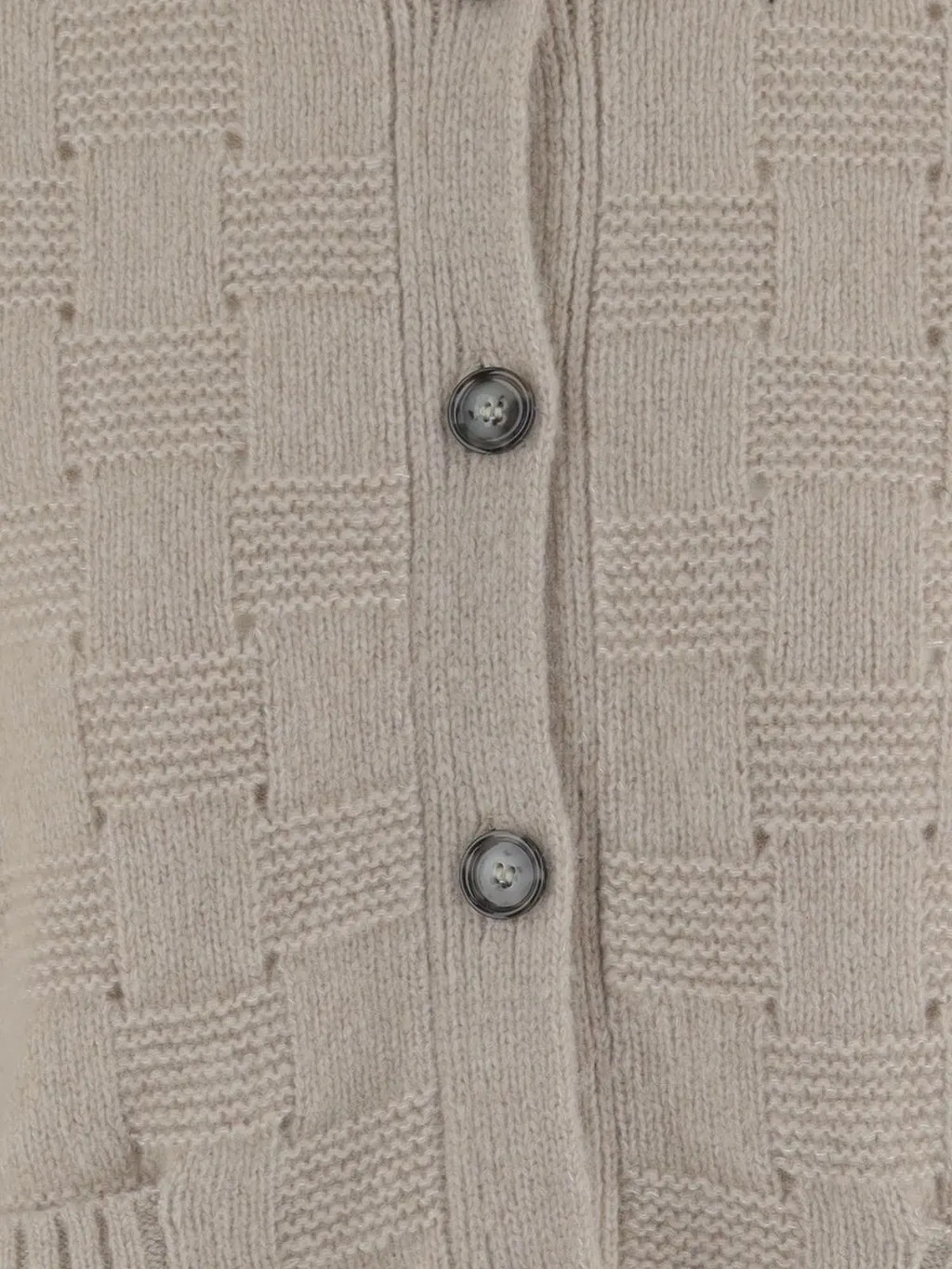 Allude Textured Button-Up Cardigan