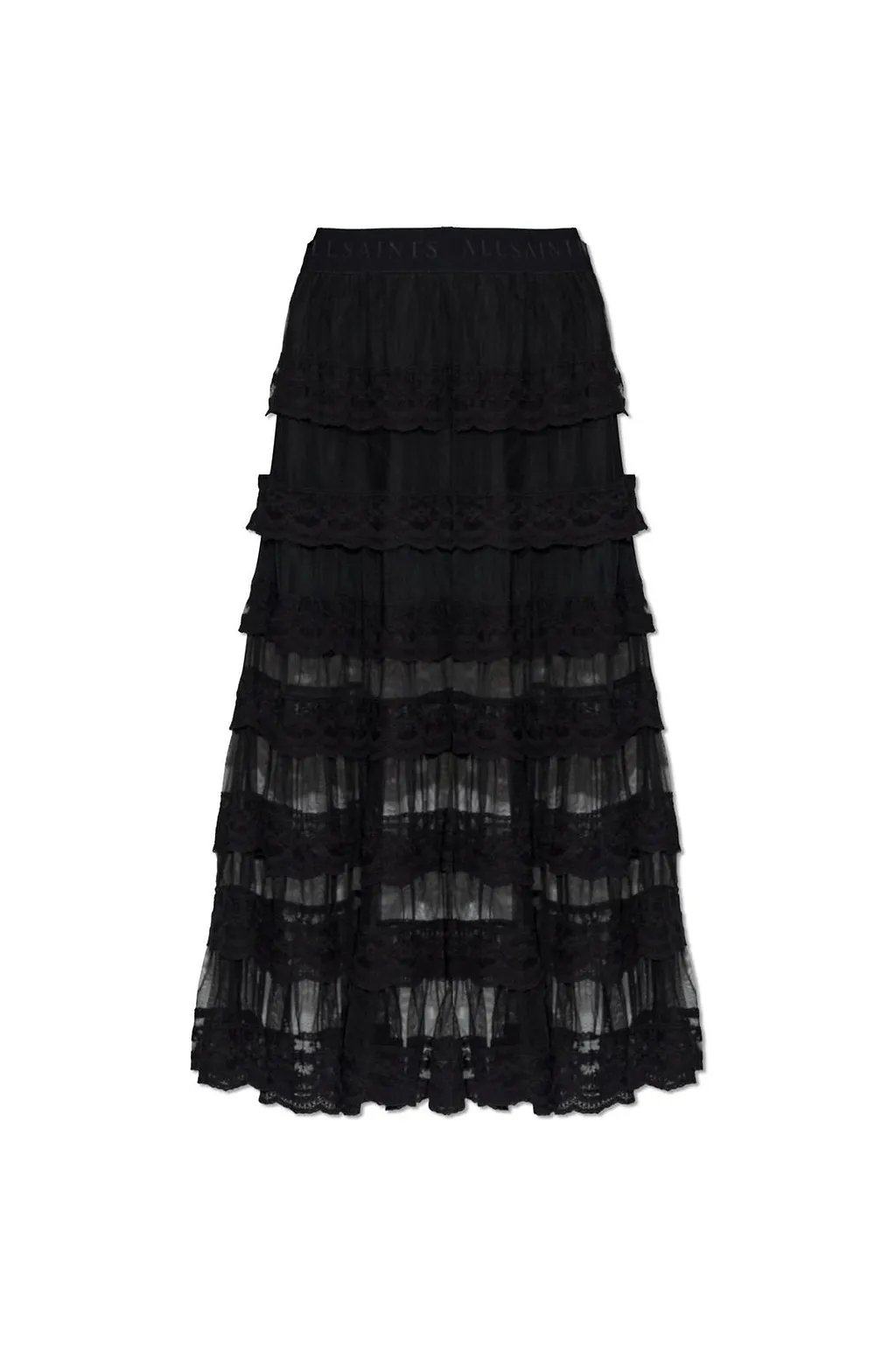 Allsaints Maggie Tiered Lace Skirt