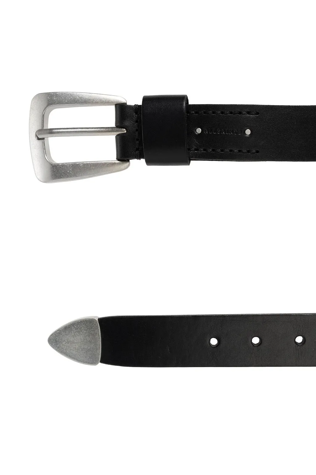 Allsaints Metal-Buckle Leather Belt