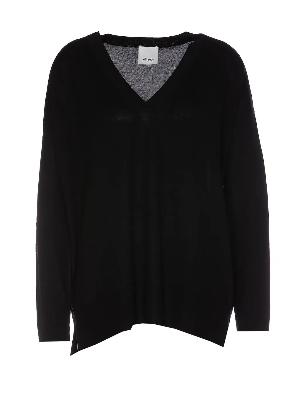 Allude V-Neck Drop Shoulder Jumper