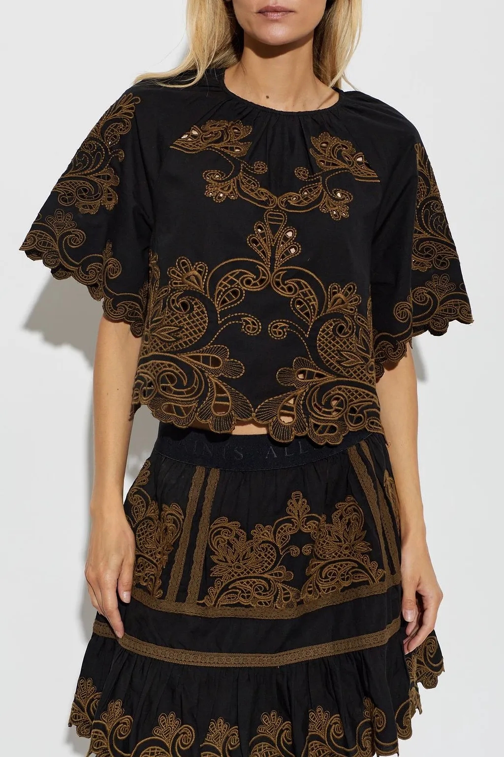 Allsaints Miriam Embroidered Top