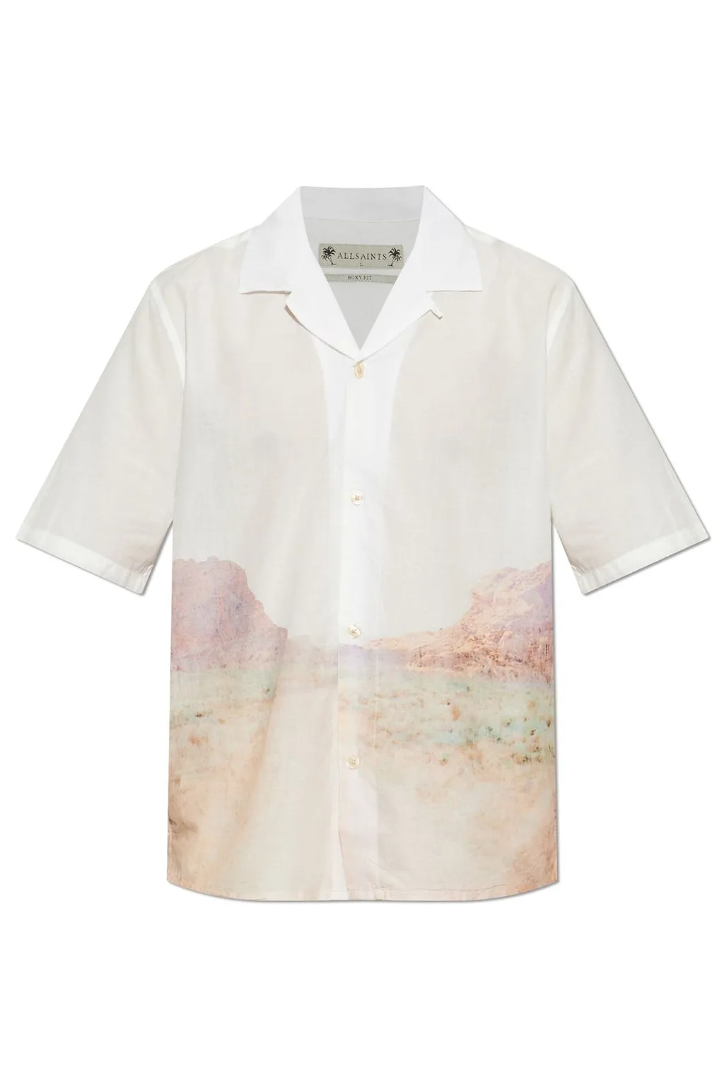 Allsaints Monument Printed Camp Shirt
