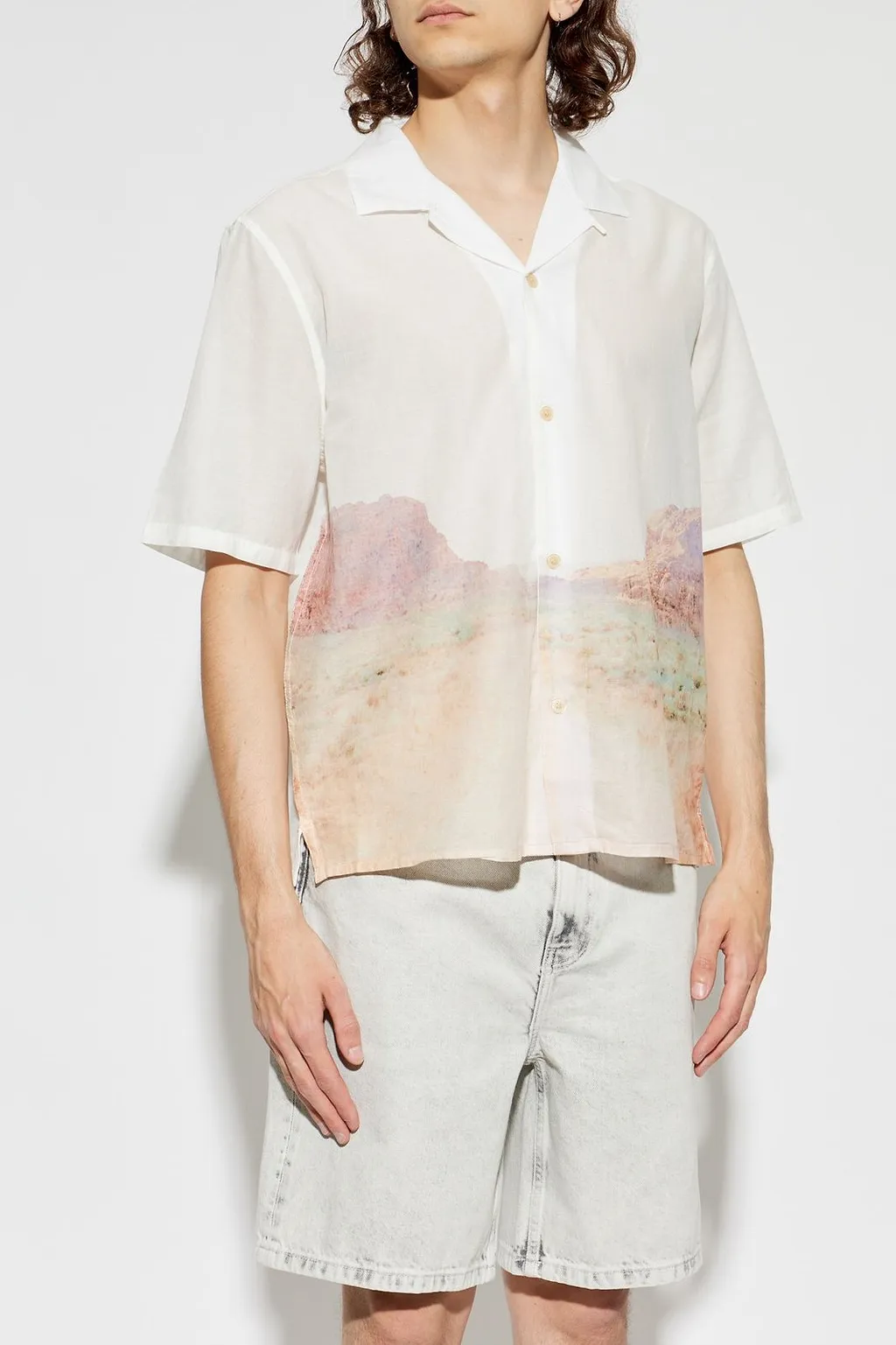Allsaints Monument Printed Camp Shirt