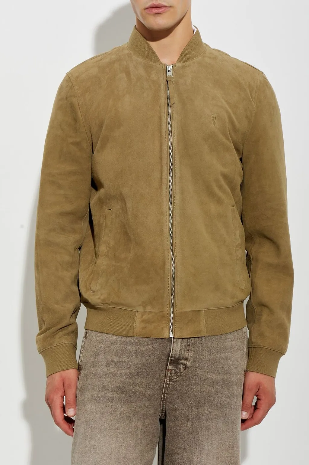 Allsaints Morten Suede Bomber Jacket