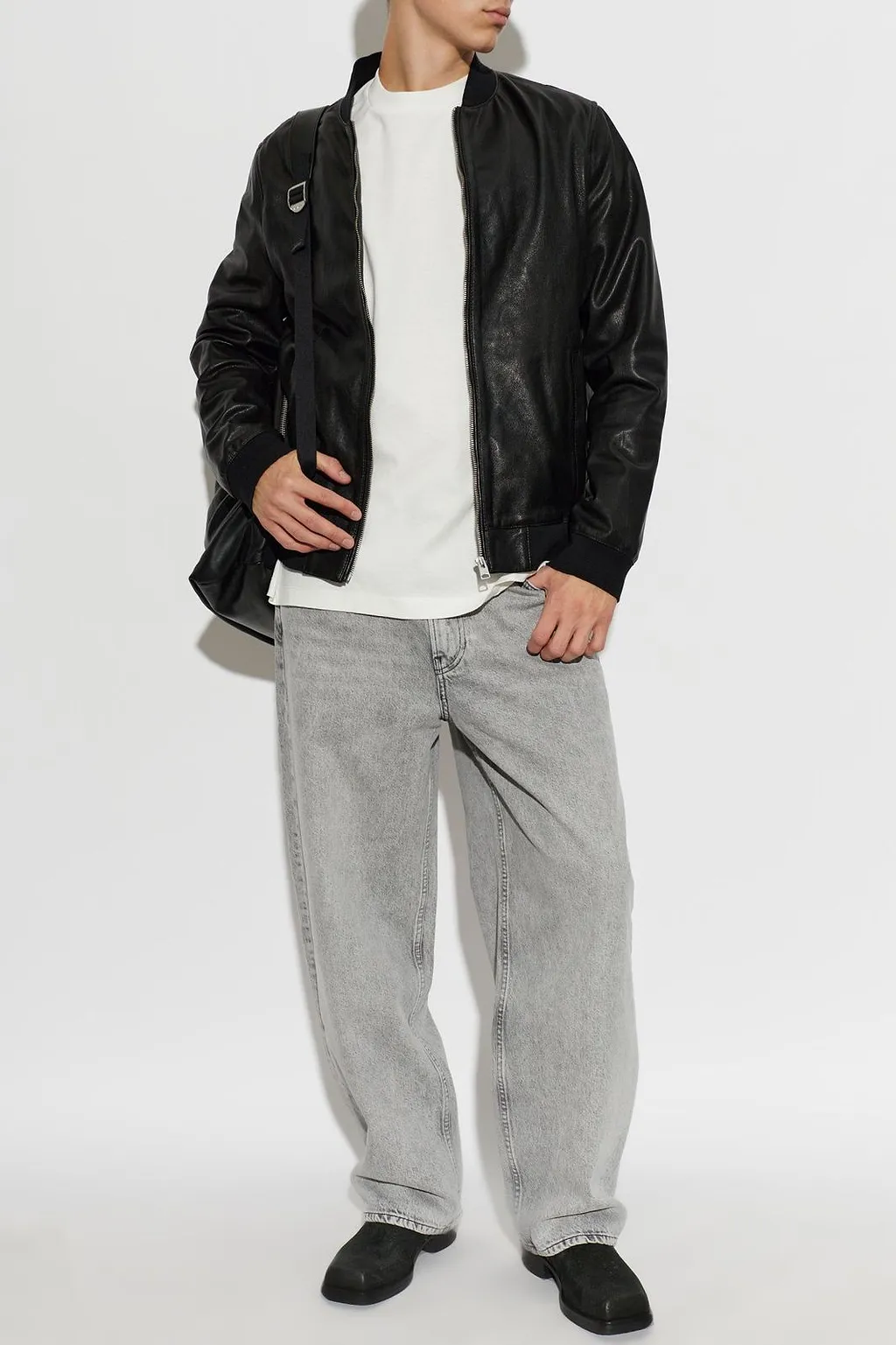 Allsaints Morten Leather Bomber Jacket