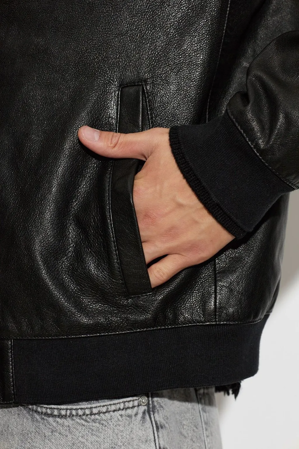 Allsaints Morten Leather Bomber Jacket