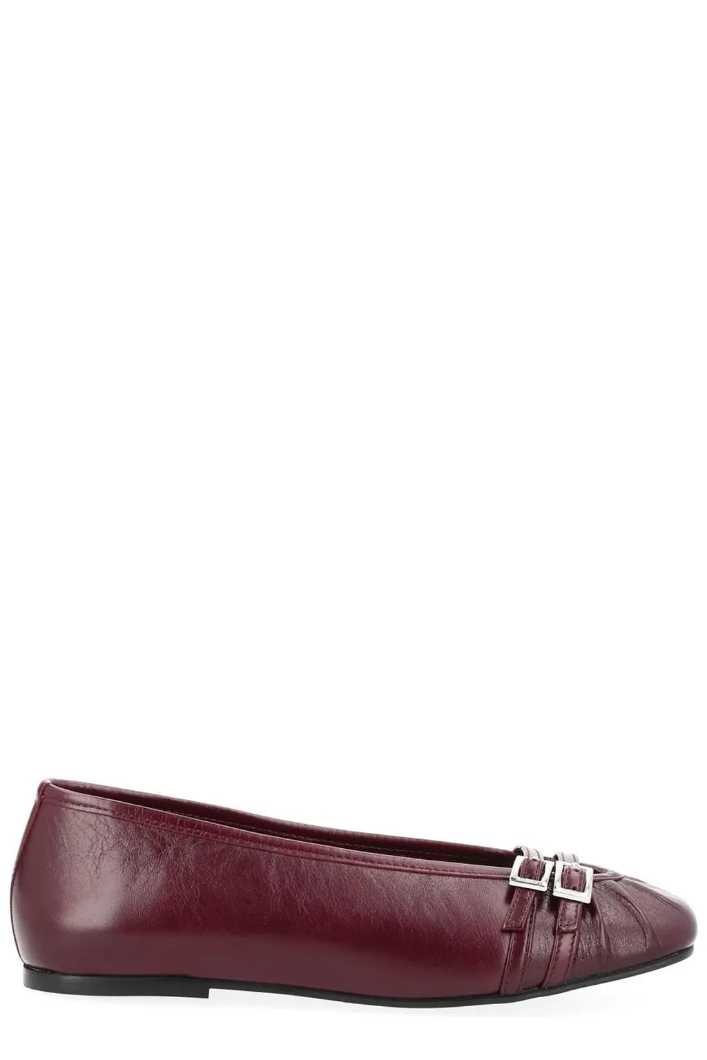 Alohas Double Buckle Detaled Flats