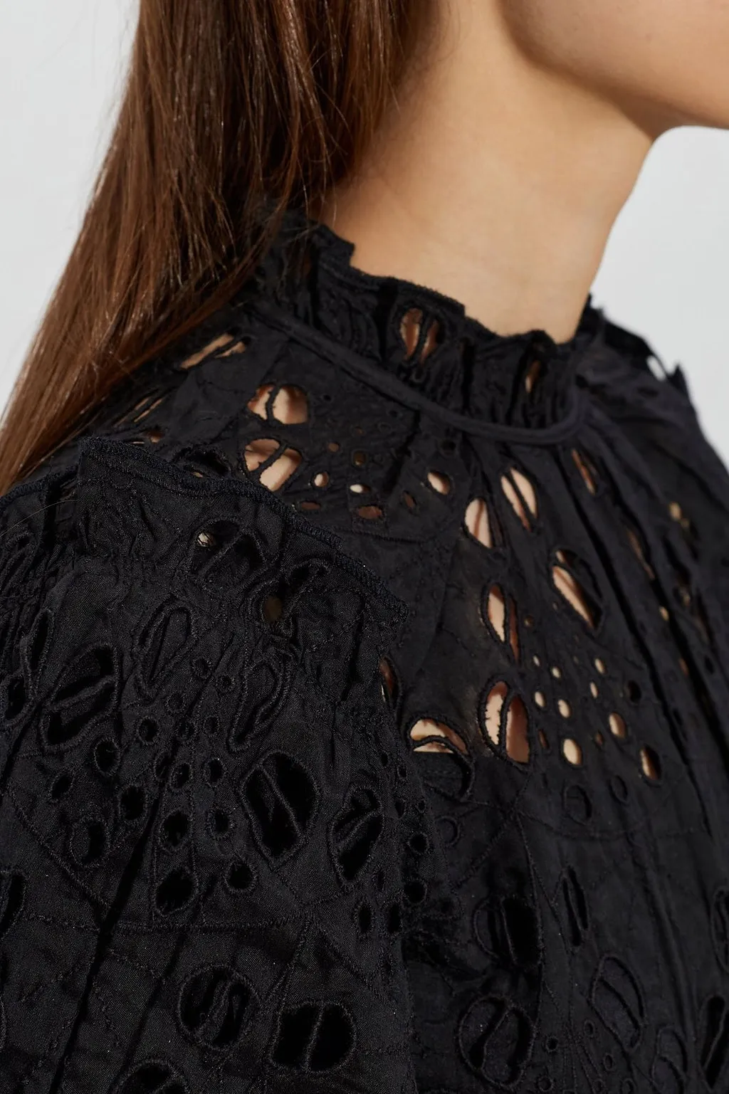 Allsaints Odette Broderie Midi Dress