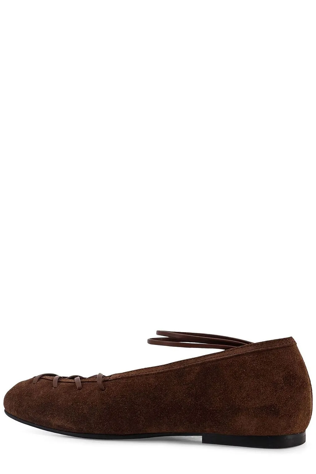 Alohas Lace-Up Square-Toe Flat Shoes