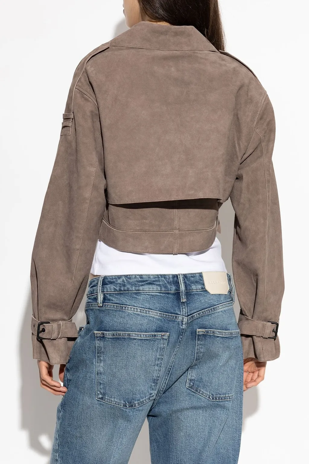 Allsaints Ophelia Cropped Belted Jacket