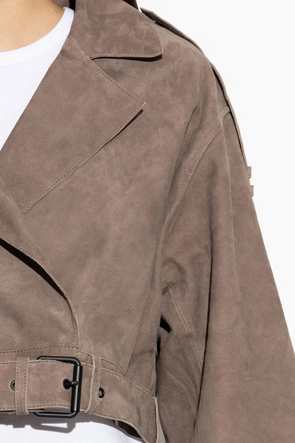 Allsaints Ophelia Cropped Belted Jacket