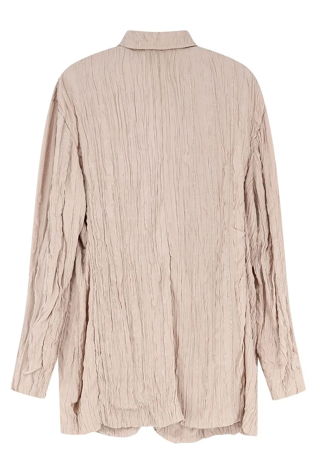 Alysi Crinkled Three-Button Blazer