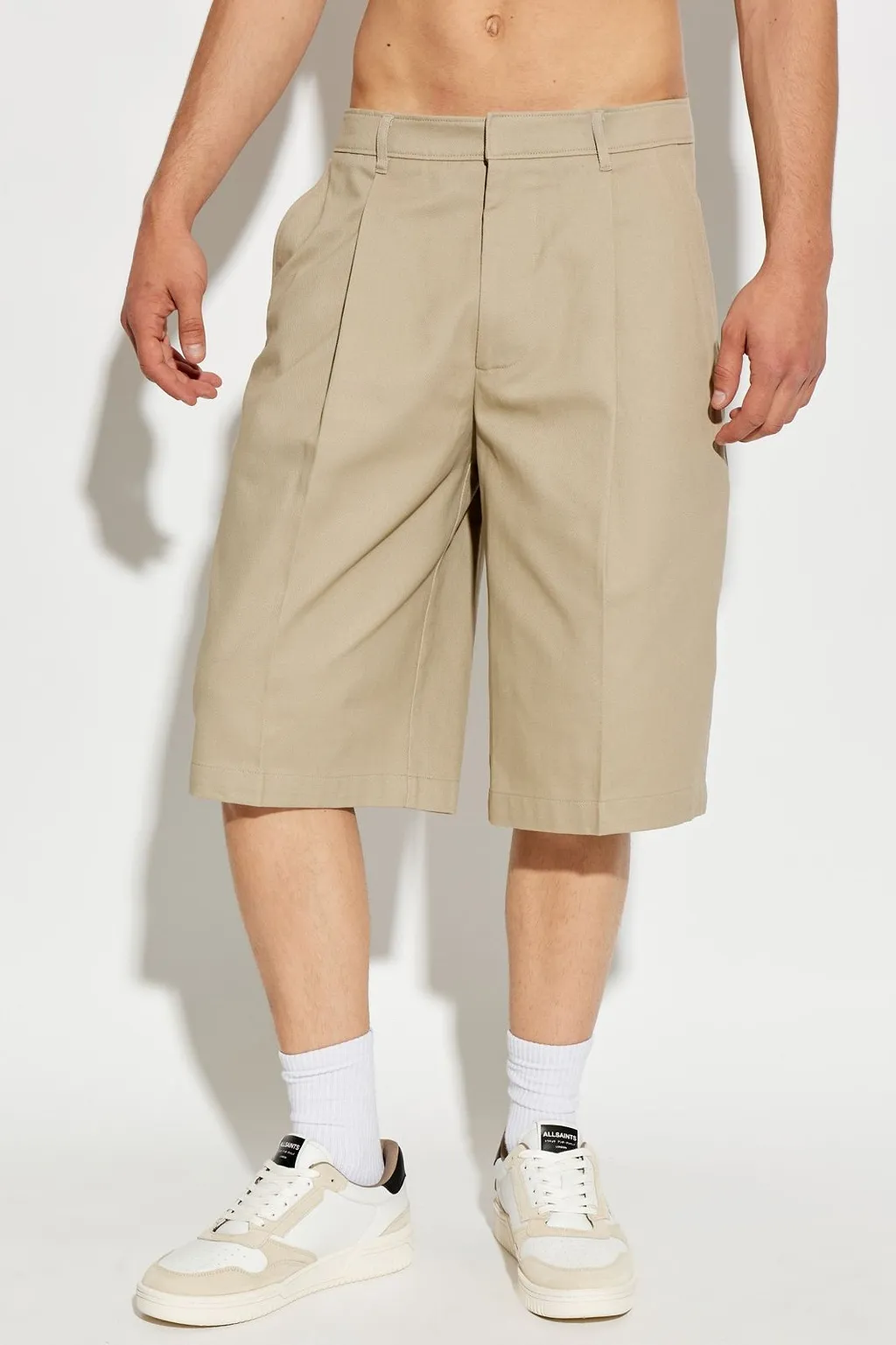 Allsaints Pasilla Pleated Bermuda Shorts