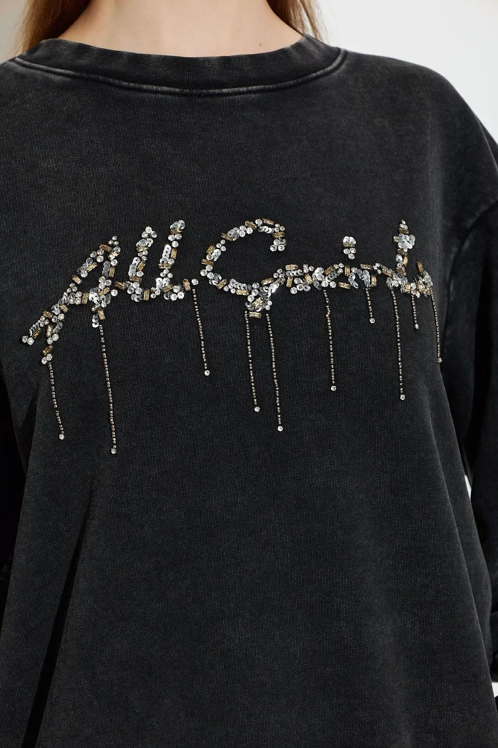Allsaints Pippa Chain-Embellished Sweatshirt
