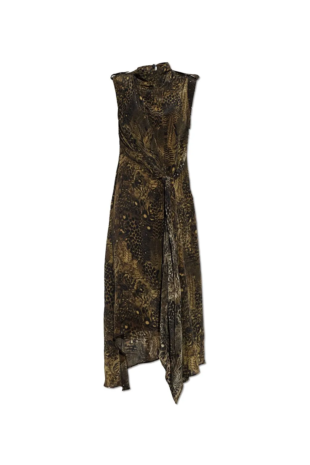 Allsaints Persia Draped Print Dress