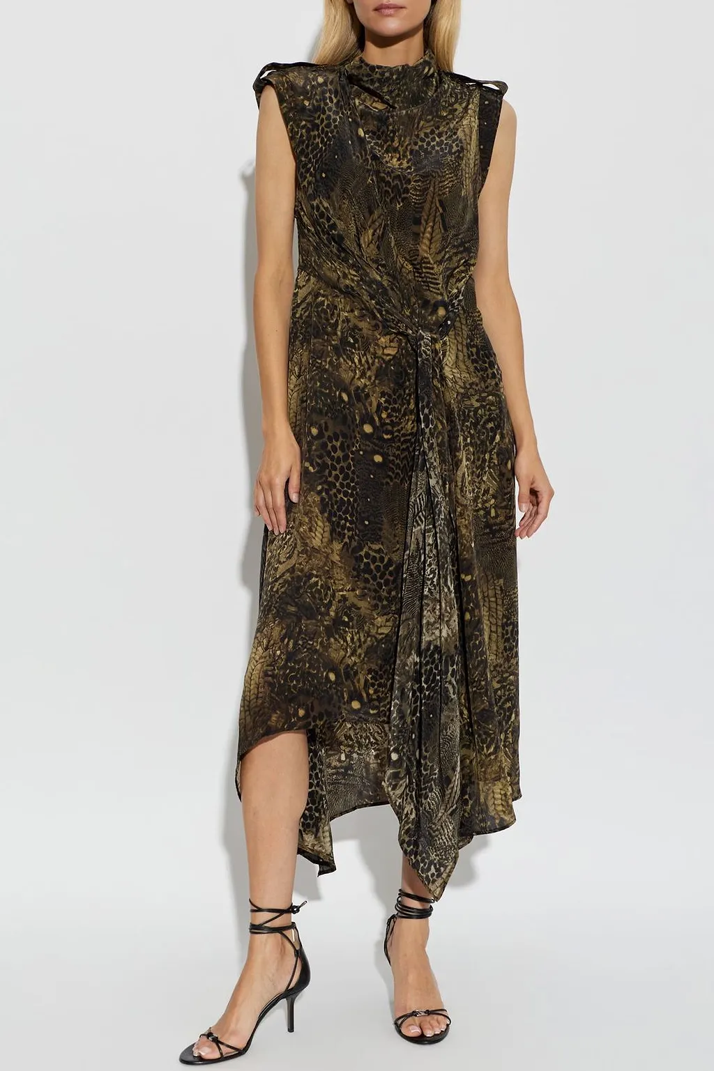 Allsaints Persia Draped Print Dress
