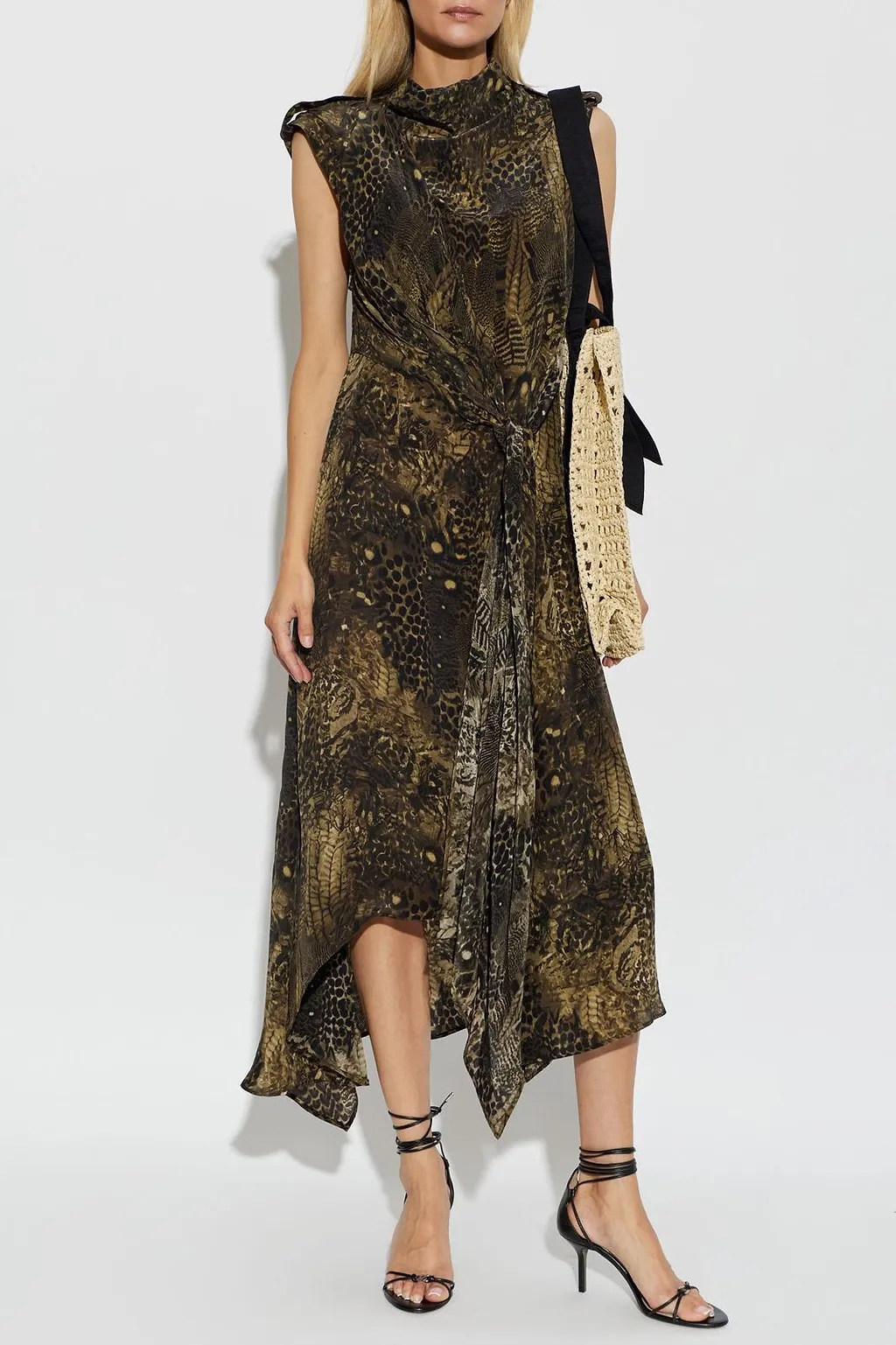 Allsaints Persia Draped Print Dress