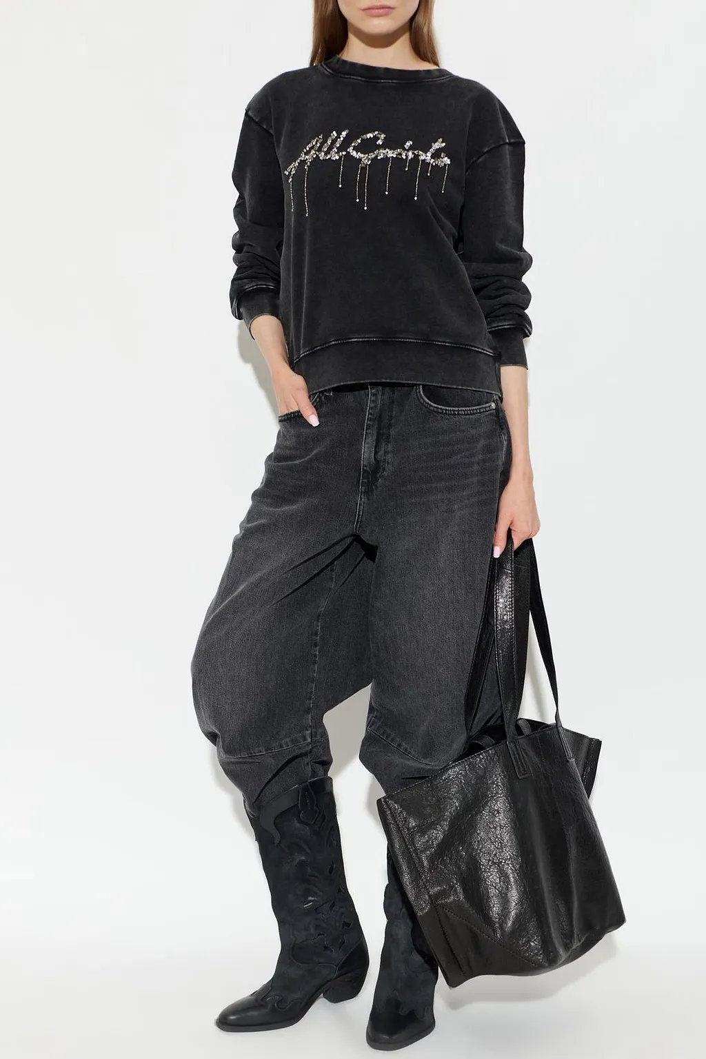 Allsaints Pippa Chain-Embellished Sweatshirt