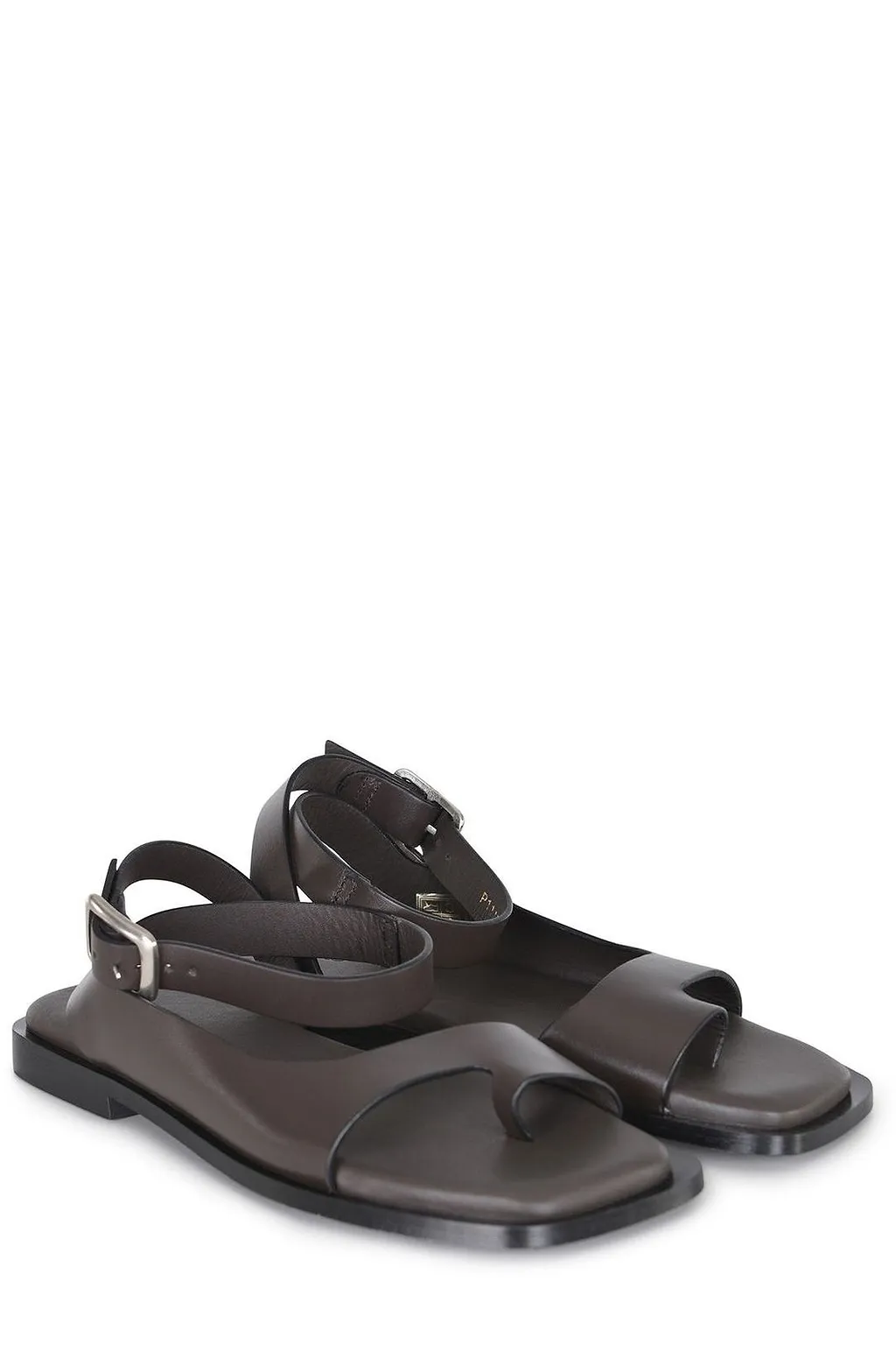 Alohas Strappy Square-Toe Flat Sandals