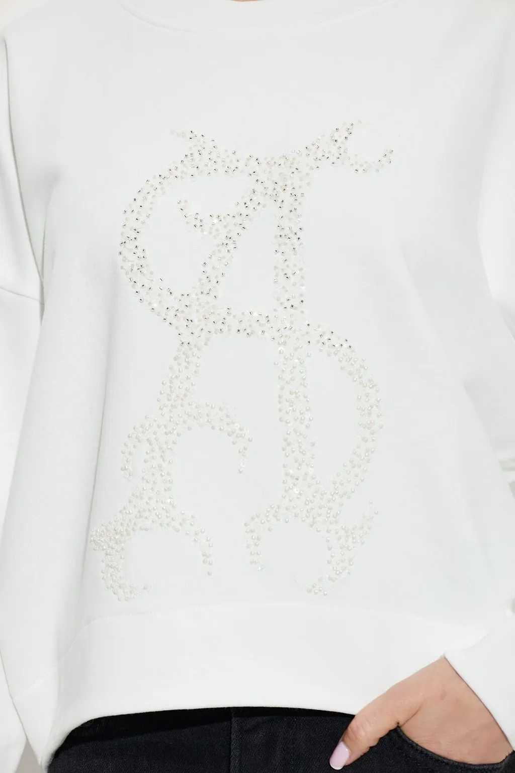 Allsaints Reflex Embellished Logo Sweatshirt
