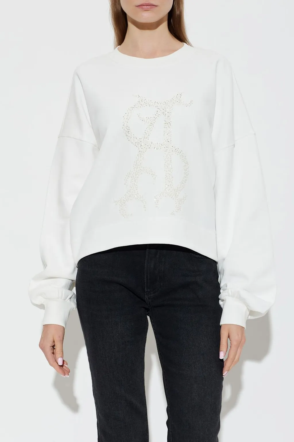 Allsaints Reflex Embellished Logo Sweatshirt