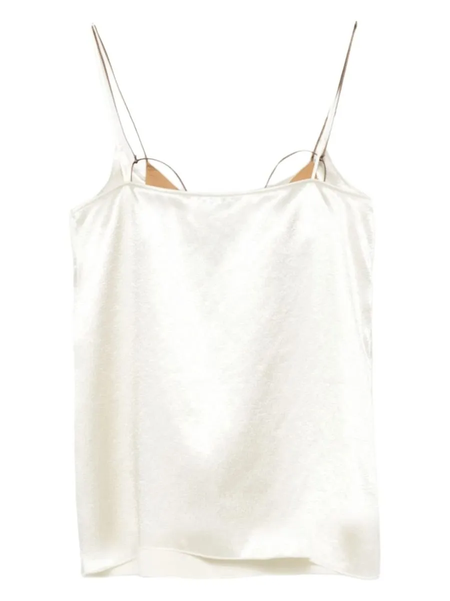 Alysi Strappy Satin-Effect Top