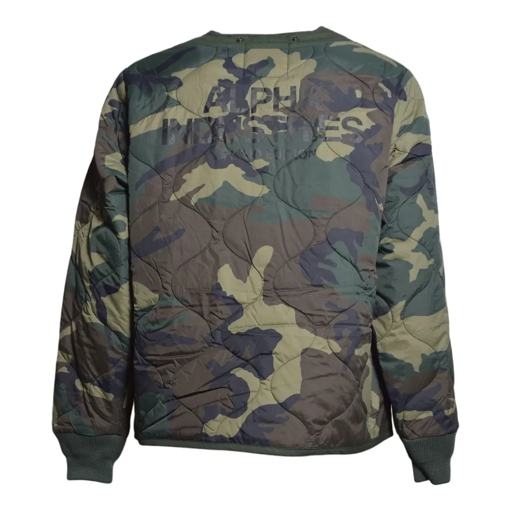 Alpha Industries Camouflage-Print Quilted Jacket