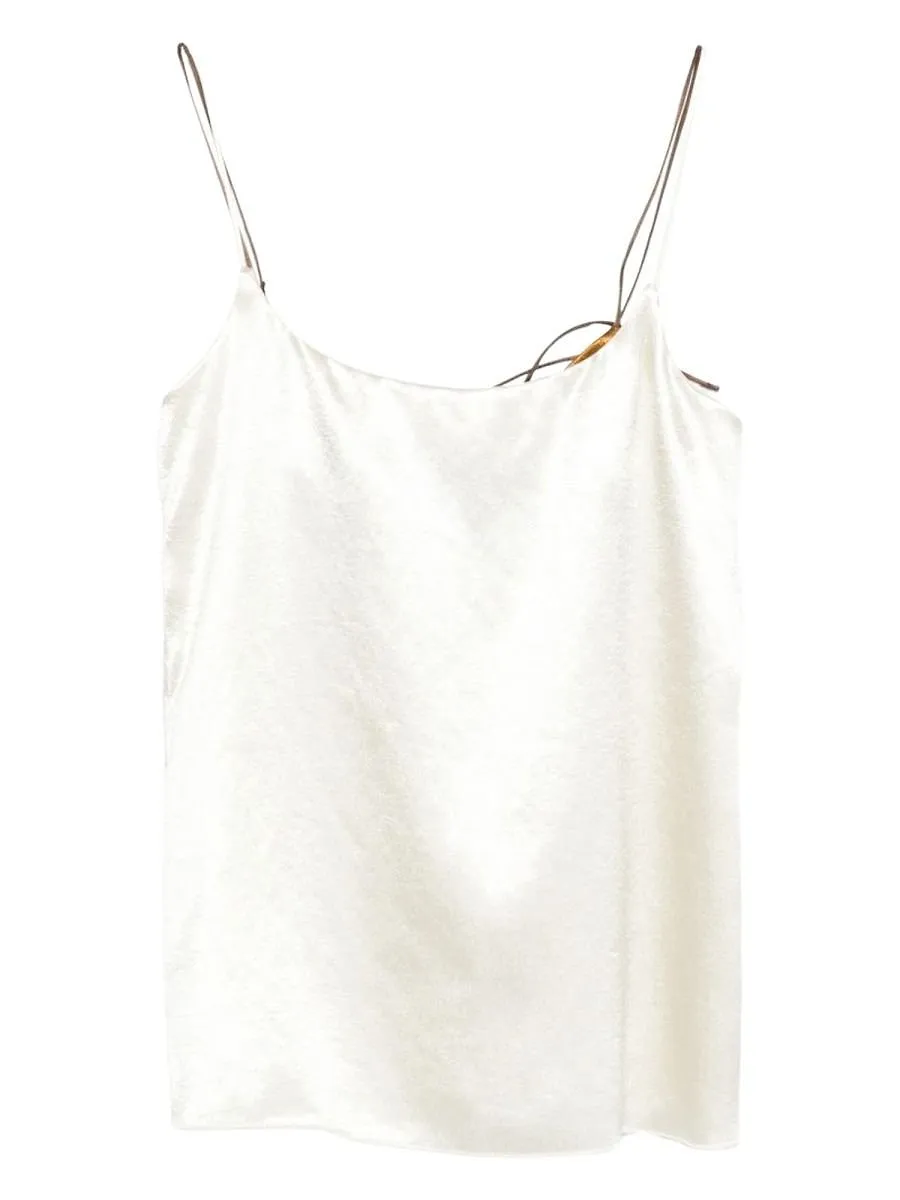 Alysi Strappy Satin-Effect Top